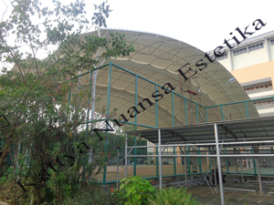 Tenda Membrane Carport | Kanopi | SMK Penabur Serpong